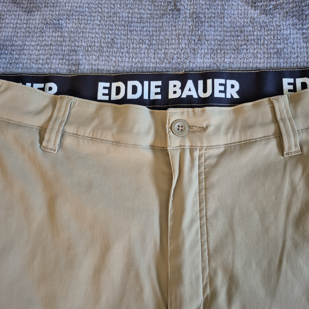 Eddie Bauer Travex Mens 38x30 Khaki Hiking Stretch Outdoor Travel Pants Workwear